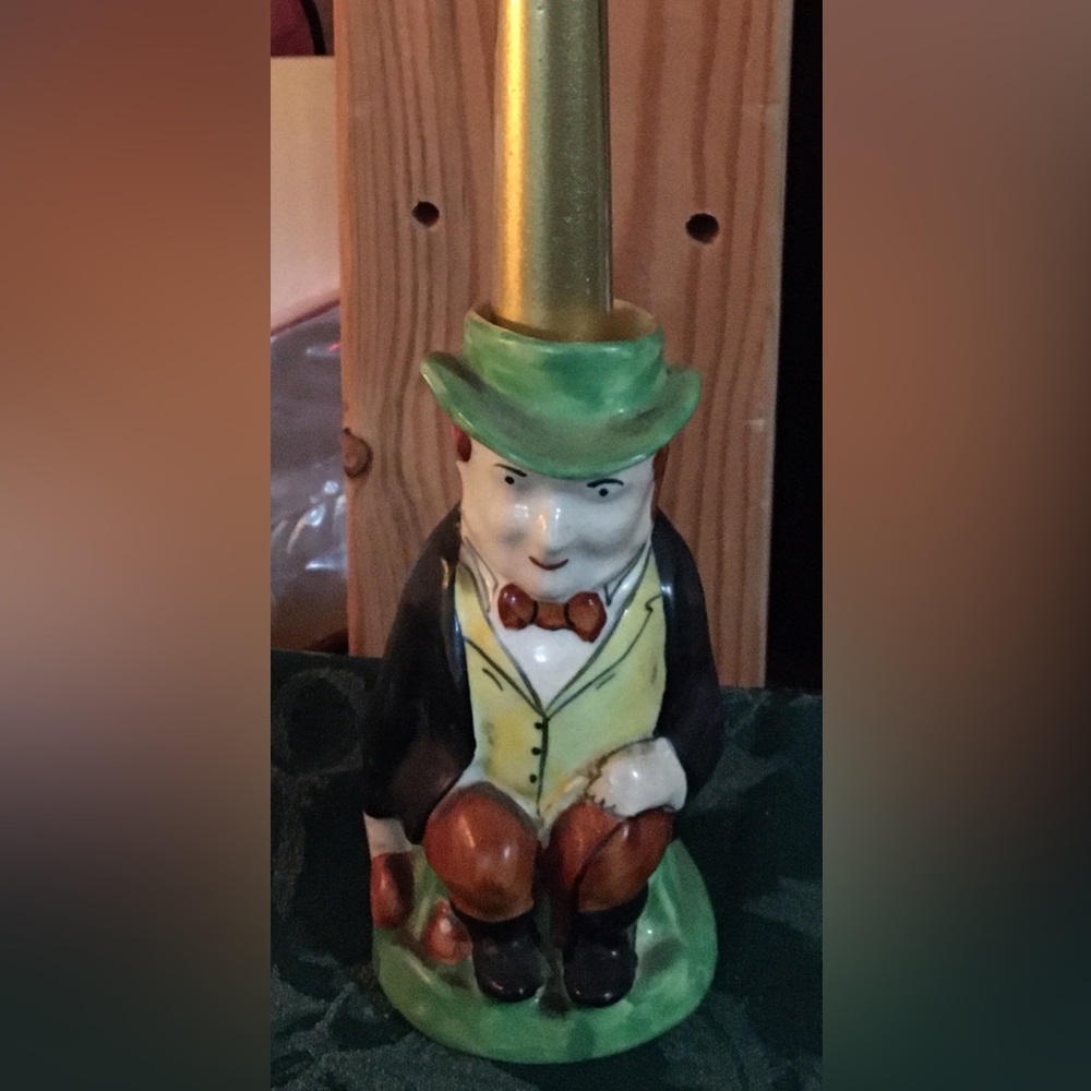 Charming Ceramic Figurine Candle Holder